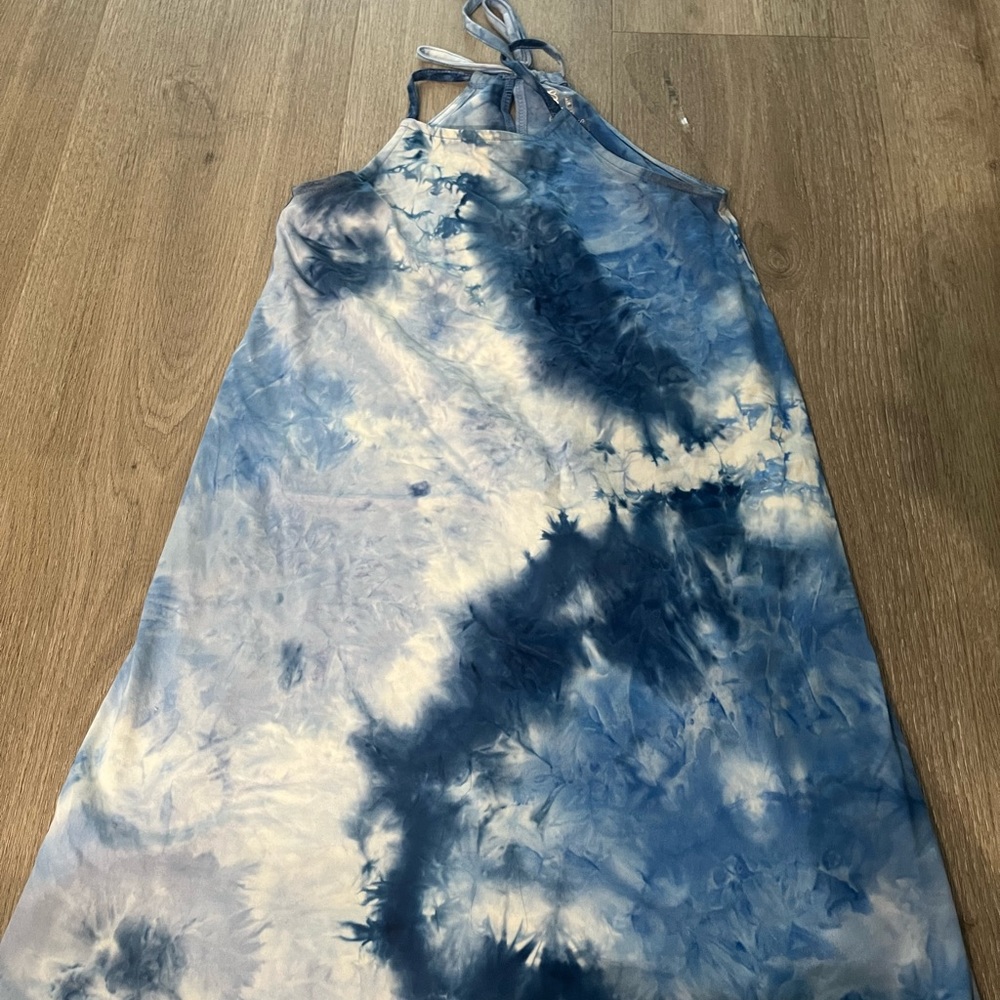 Tie dye halter dress